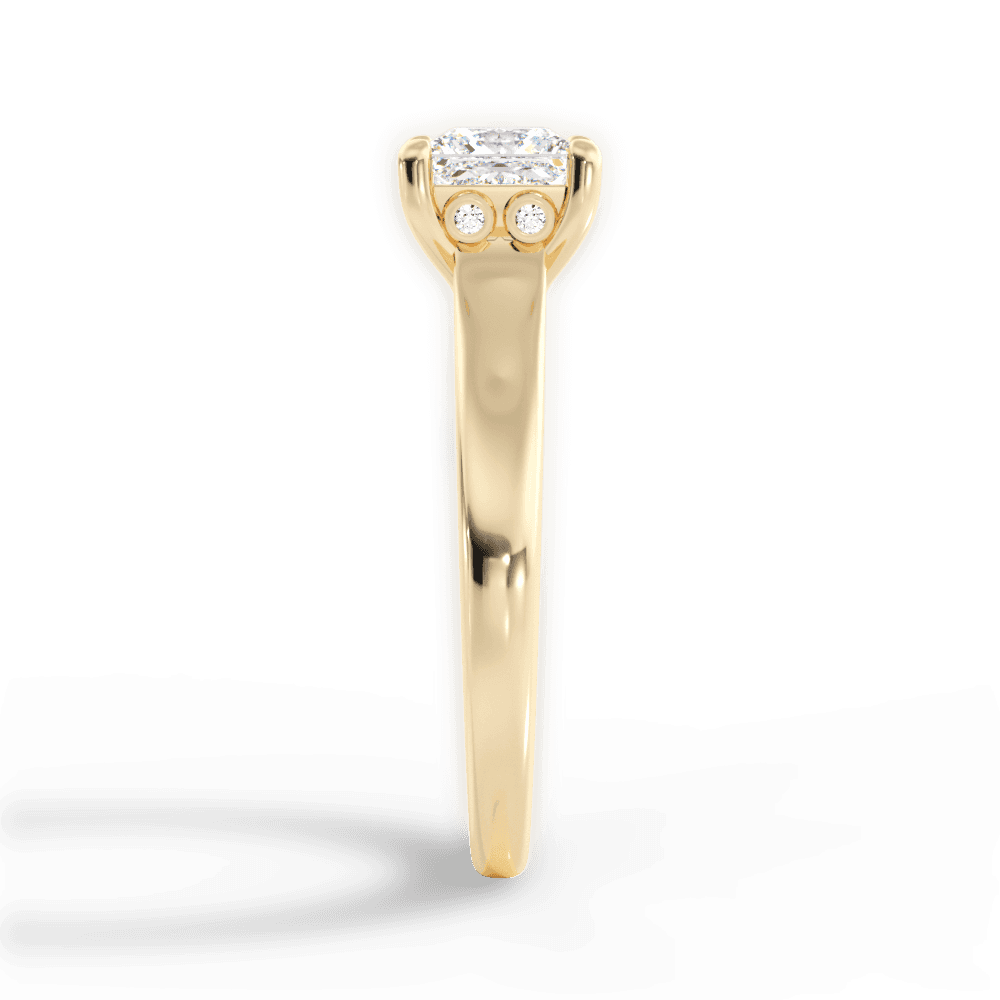 14kt Yellow Gold/18kt Yellow Gold/princess/perspective