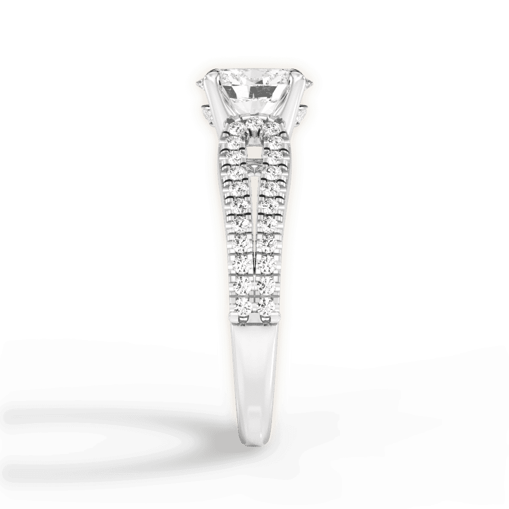 14kt White Gold/18kt White Gold/Platinum/oval/perspective