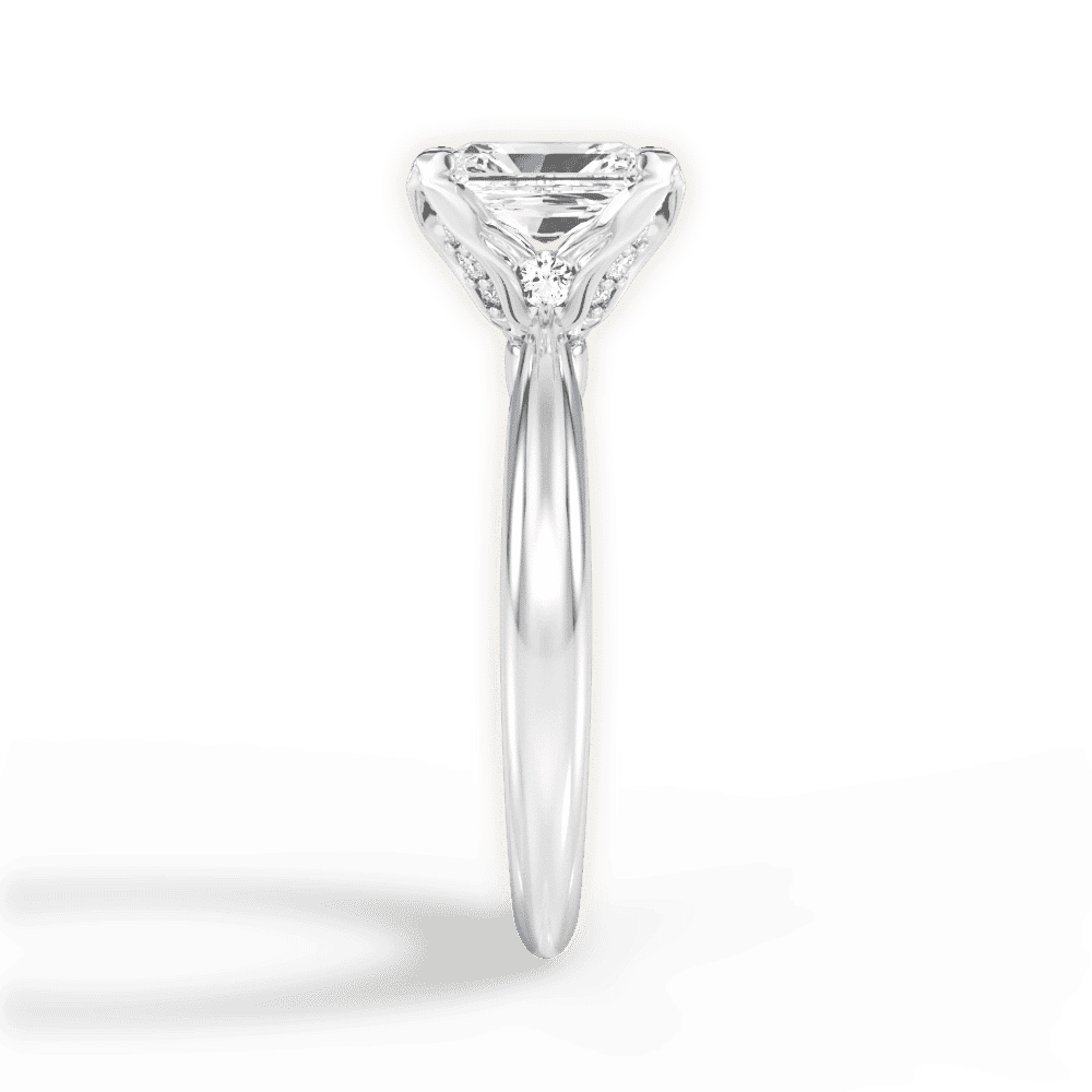 14kt White Gold/18kt White Gold/Platinum/radiant/perspective