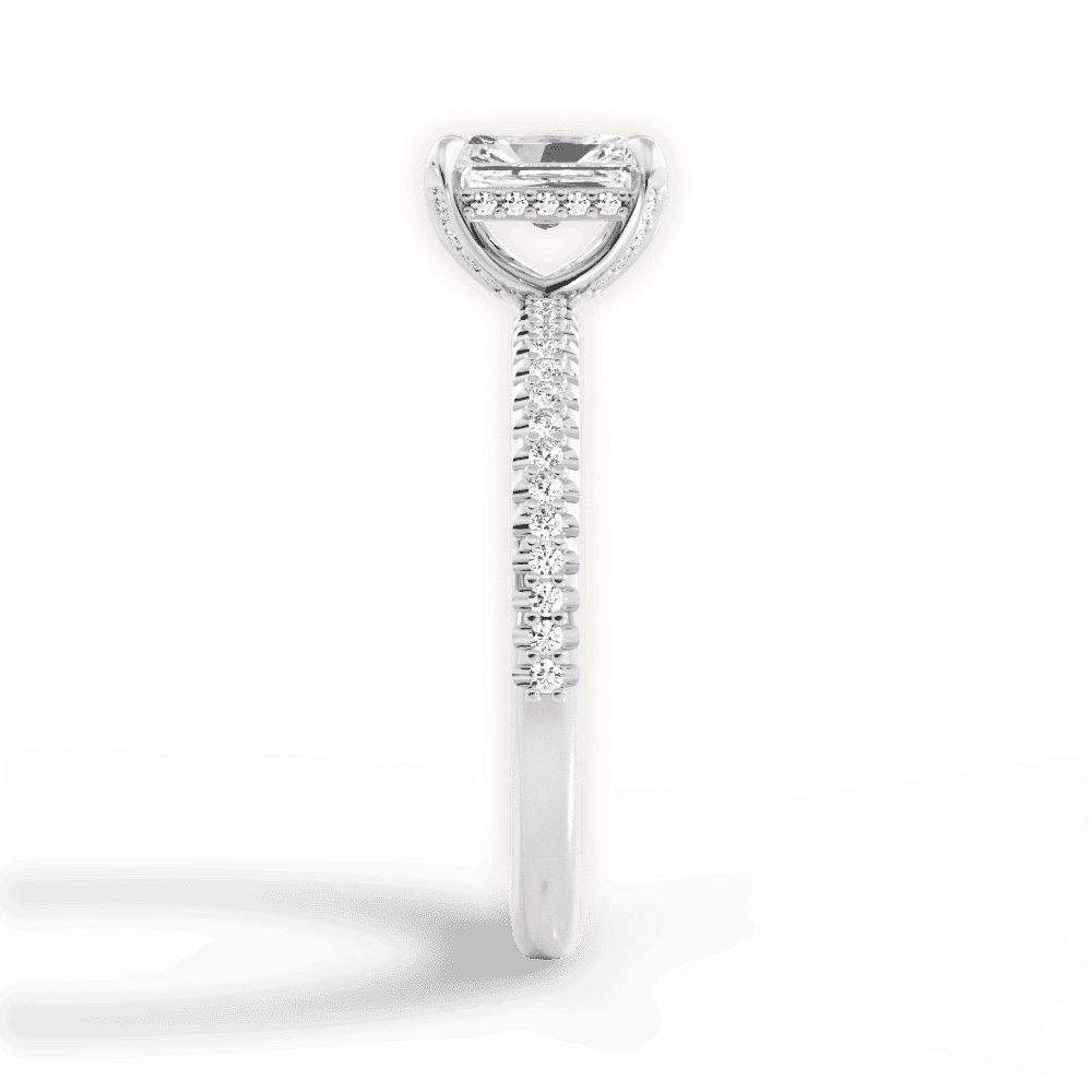 14kt White Gold/18kt White Gold/Platinum/radiant/perspective