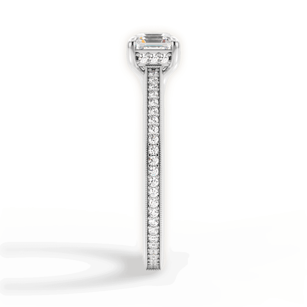 14kt White Gold/18kt White Gold/Platinum/asscher/perspective