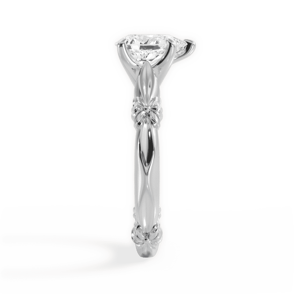 14kt White Gold/18kt White Gold/Platinum/pear/perspective