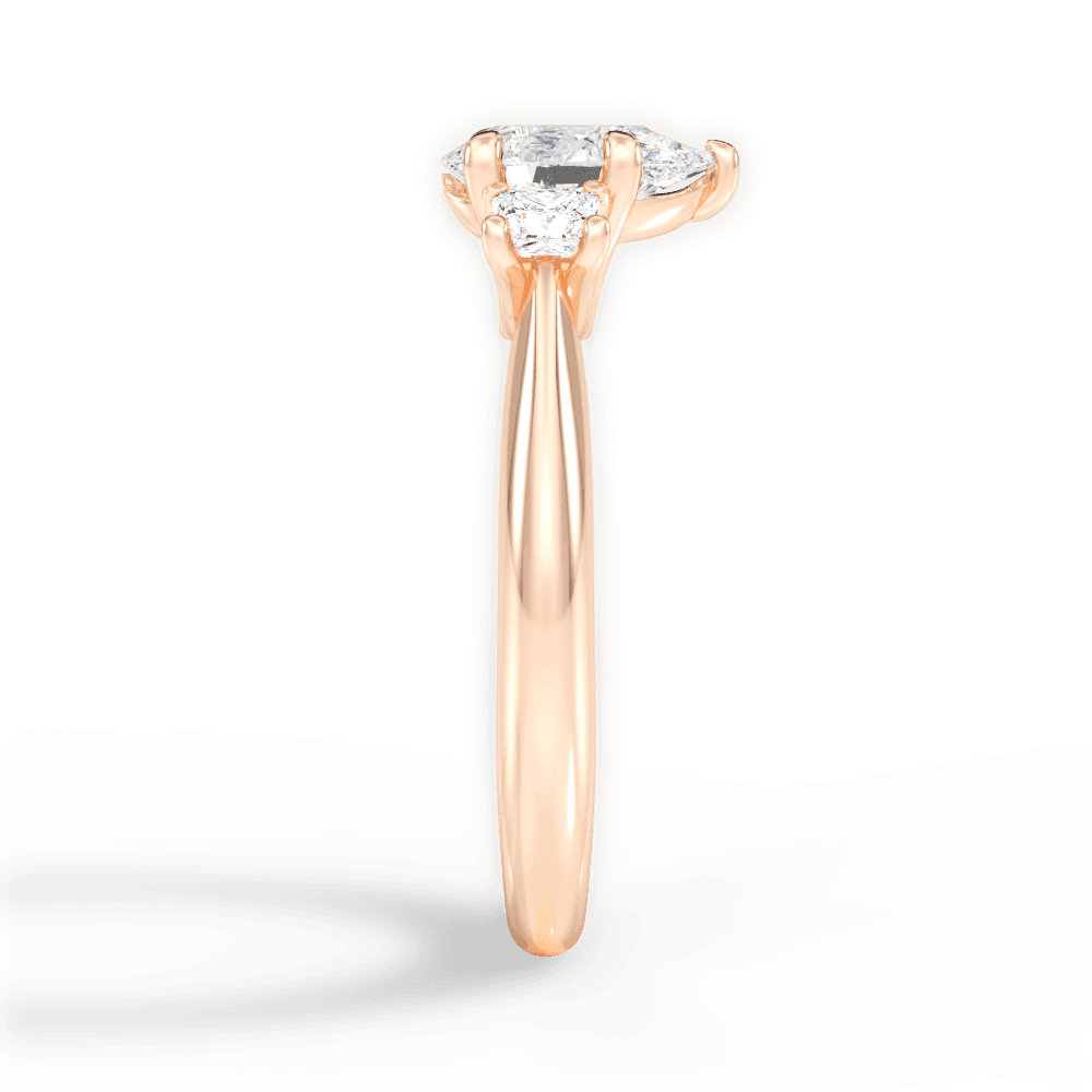 14kt Rose Gold/18kt Rose Gold/pear/perspective