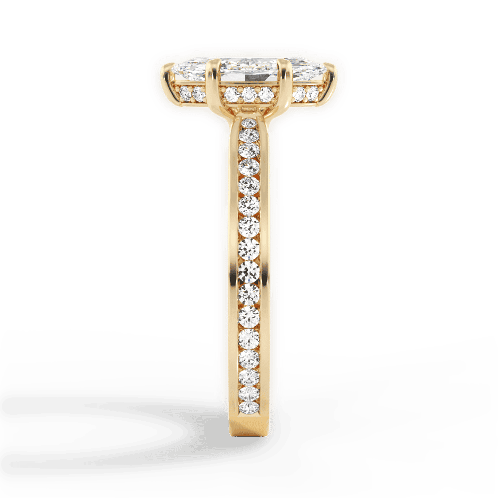 14kt Yellow Gold/18kt Yellow Gold/marquise/perspective