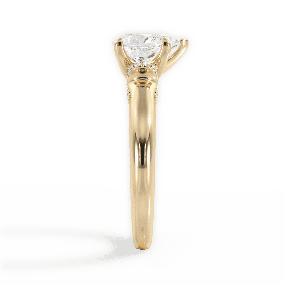 14kt Yellow Gold/18kt Yellow Gold/pear/perspective