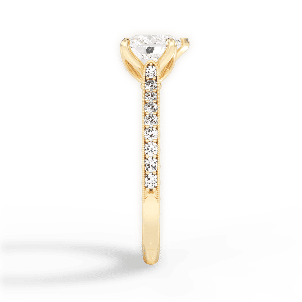 14kt Yellow Gold/18kt Yellow Gold/heart/perspective