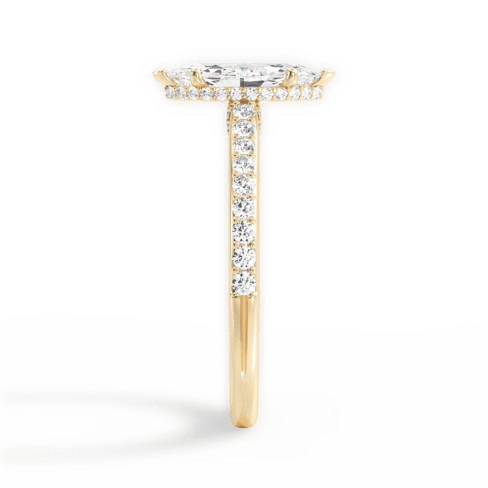 14kt Yellow Gold/18kt Yellow Gold/marquise/perspective