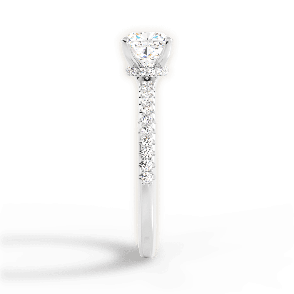 14kt White Gold/18kt White Gold/Platinum/cushion/perspective