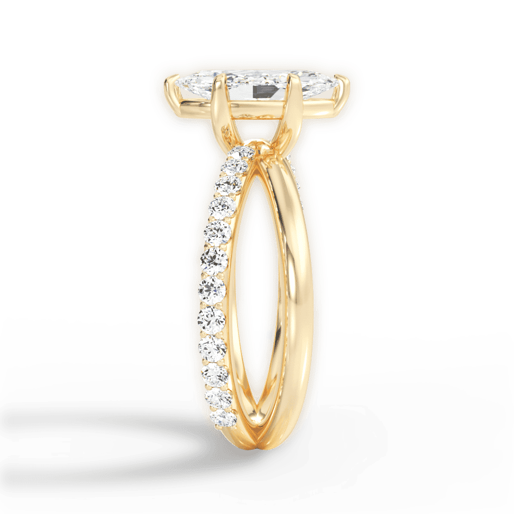 14kt Yellow Gold/18kt Yellow Gold/marquise/perspective