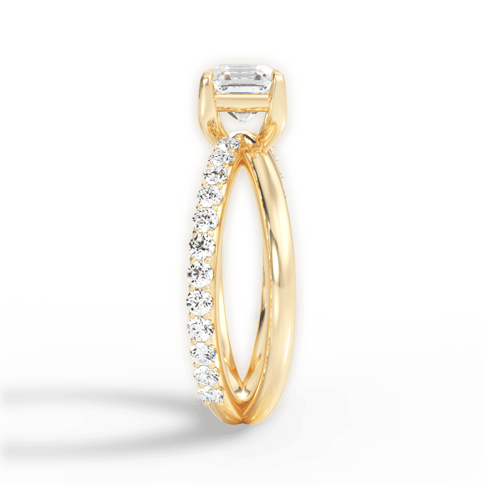 14kt Yellow Gold/18kt Yellow Gold/asscher/perspective