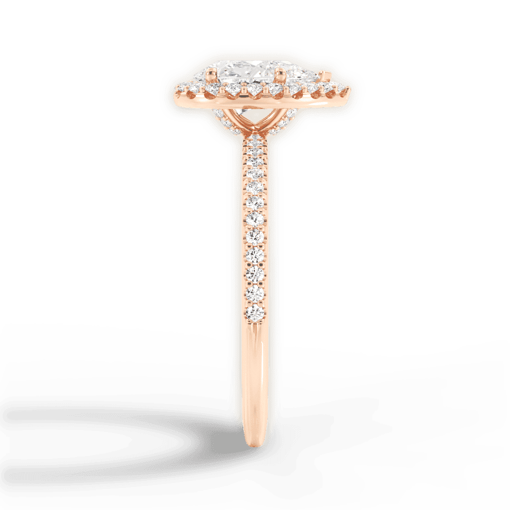 14kt Rose Gold/18kt Rose Gold/pear/perspective