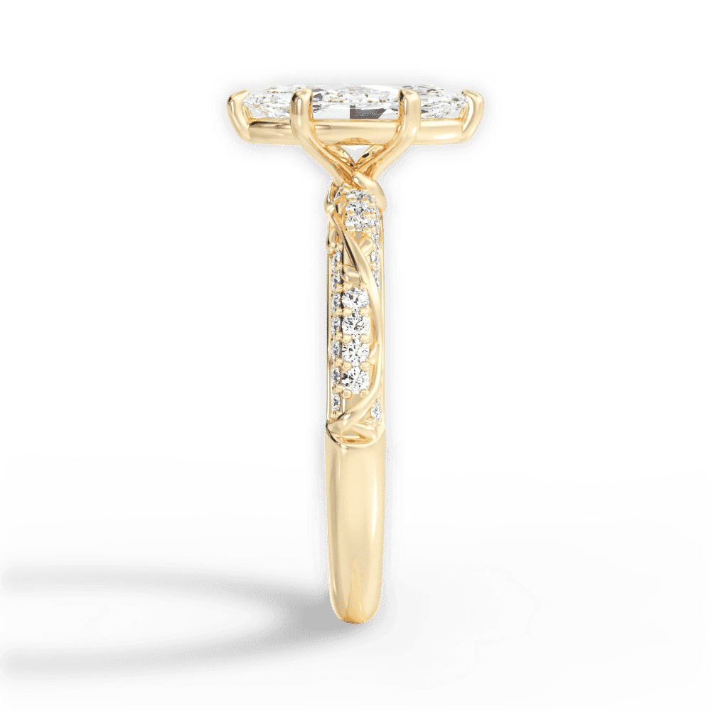 14kt Yellow Gold/18kt Yellow Gold/marquise/perspective