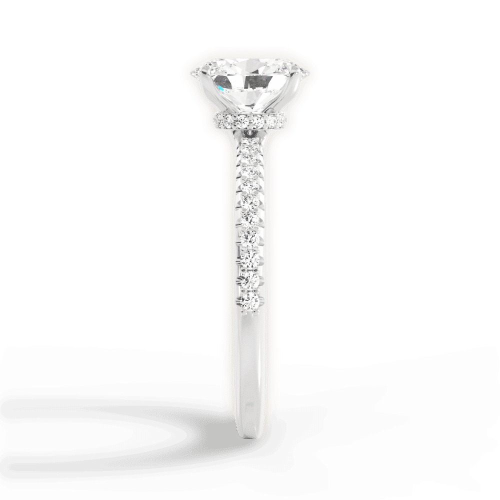 14kt White Gold/18kt White Gold/Platinum/oval/perspective