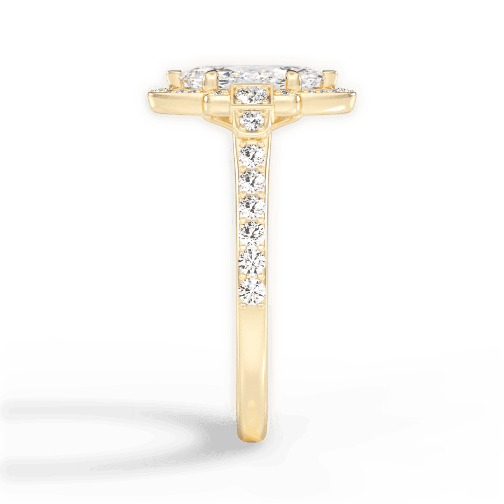 14kt Yellow Gold/18kt Yellow Gold/marquise/perspective