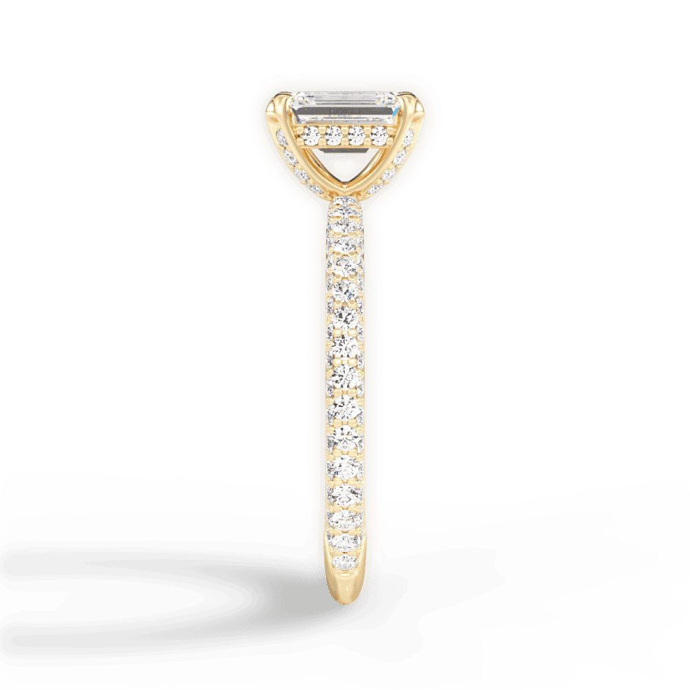 14kt Yellow Gold/18kt Yellow Gold/emerald/perspective