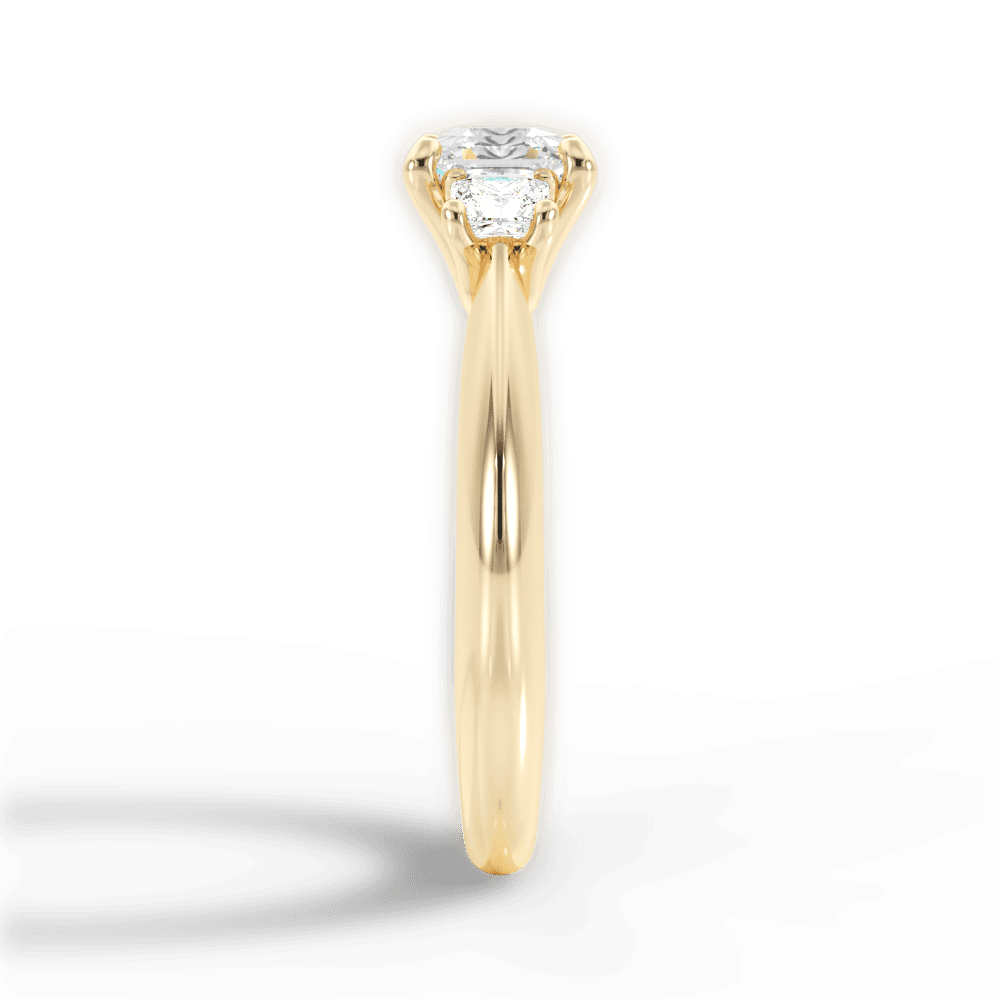 14kt Yellow Gold/18kt Yellow Gold/asscher/perspective