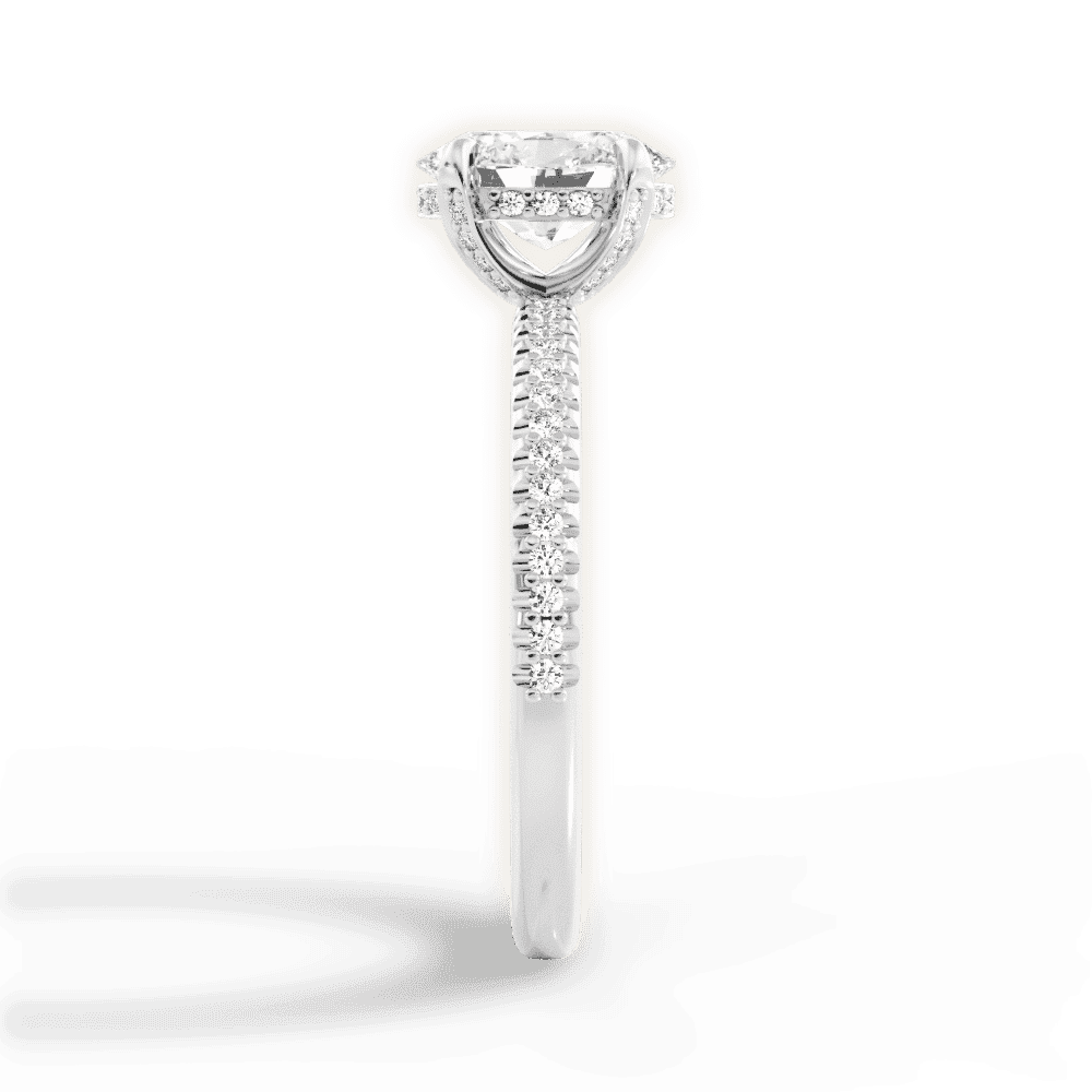 14kt White Gold/18kt White Gold/Platinum/oval/perspective