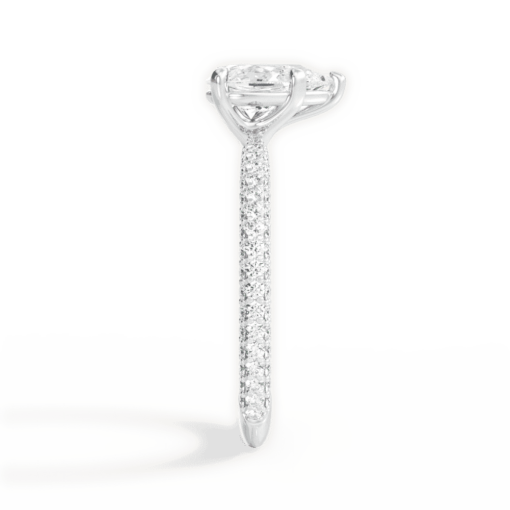 14kt White Gold/18kt White Gold/Platinum/pear/perspective