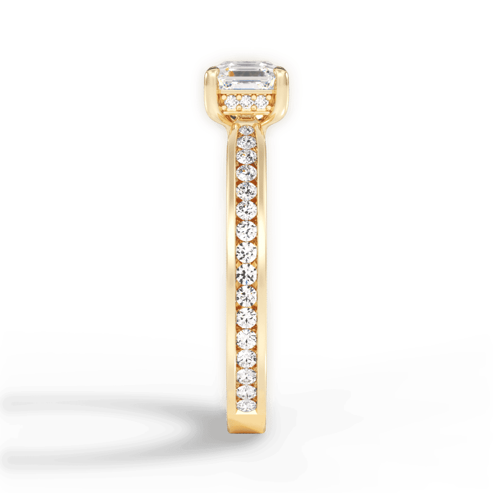 14kt Yellow Gold/18kt Yellow Gold/asscher/perspective