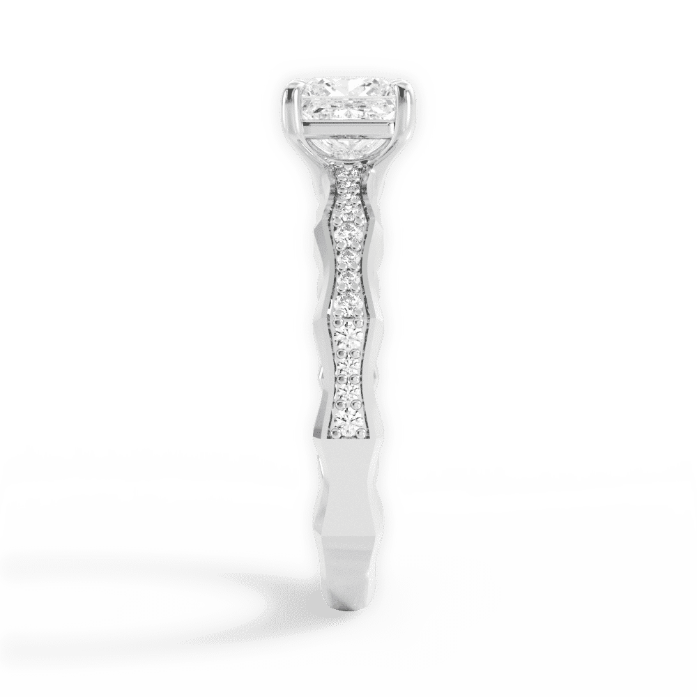 14kt White Gold/18kt White Gold/Platinum/princess/perspective