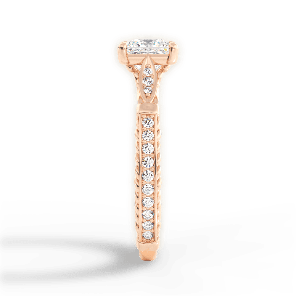 14kt Rose Gold/18kt Rose Gold/princess/perspective