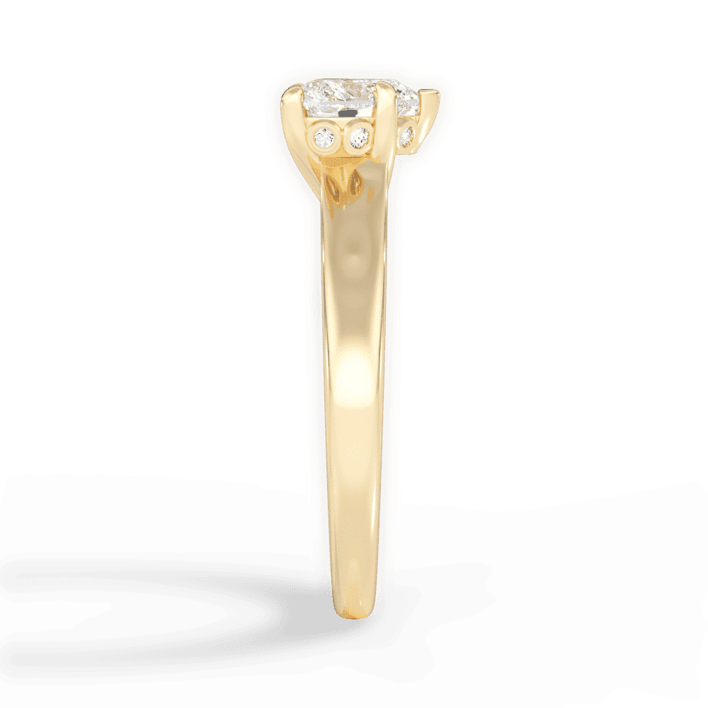 14kt Yellow Gold/18kt Yellow Gold/heart/perspective