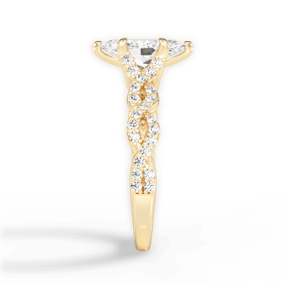 14kt Yellow Gold/18kt Yellow Gold/marquise/perspective