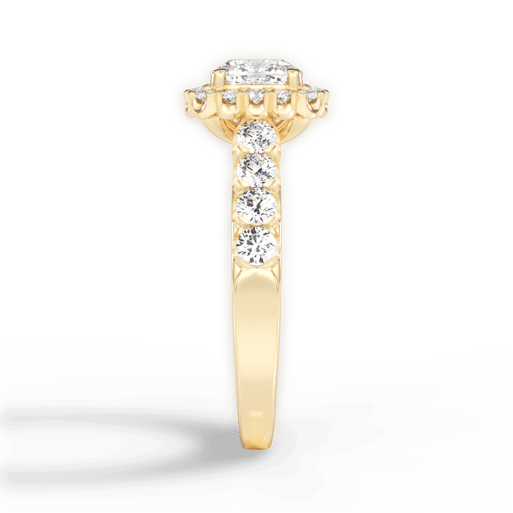 14kt Yellow Gold/18kt Yellow Gold/cushion/perspective