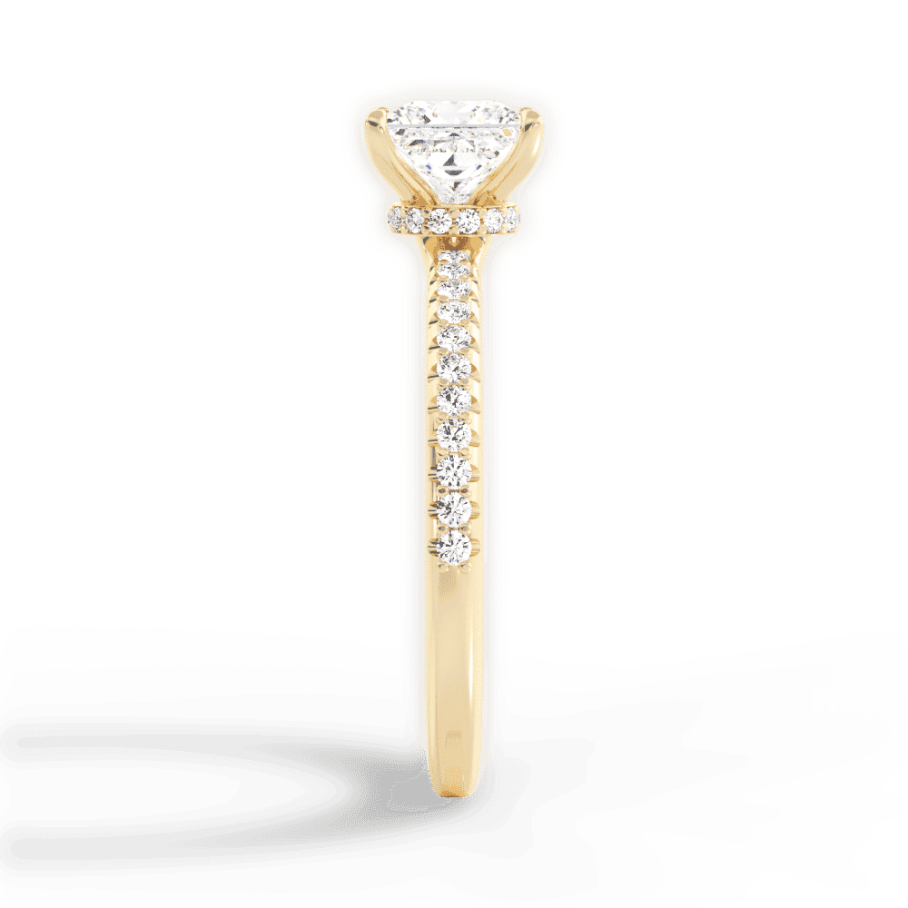 14kt Yellow Gold/18kt Yellow Gold/princess/perspective