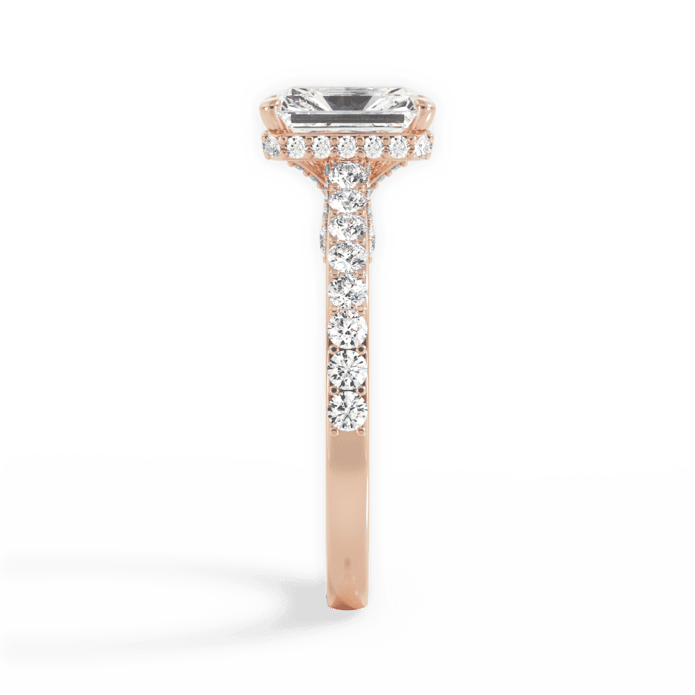 14kt Rose Gold/18kt Rose Gold/radiant/perspective