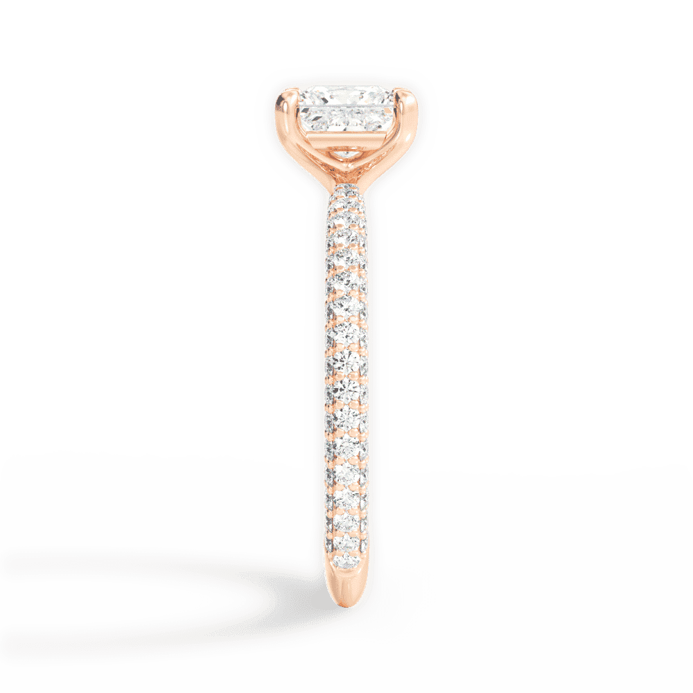 14kt Rose Gold/18kt Rose Gold/princess/perspective