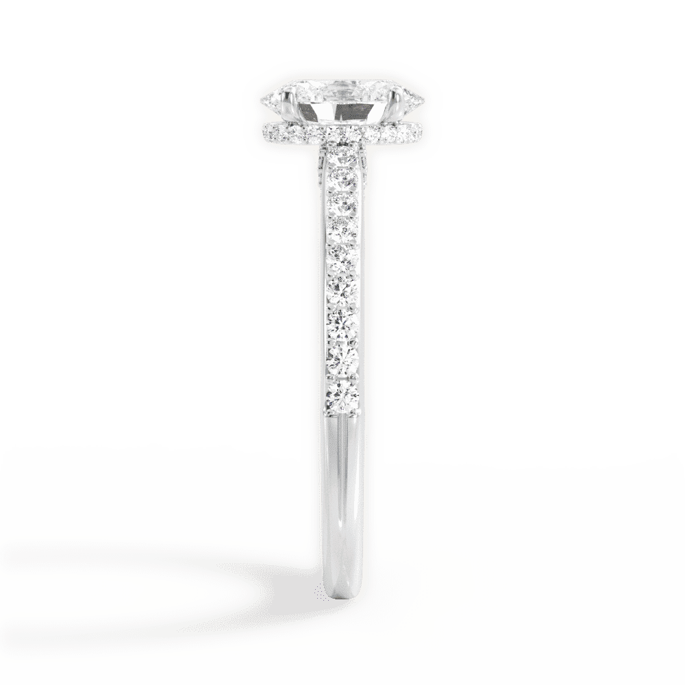 14kt White Gold/18kt White Gold/Platinum/oval/perspective