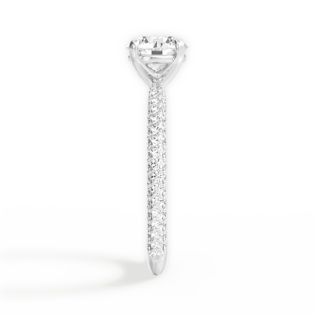 14kt White Gold/18kt White Gold/Platinum/round/perspective