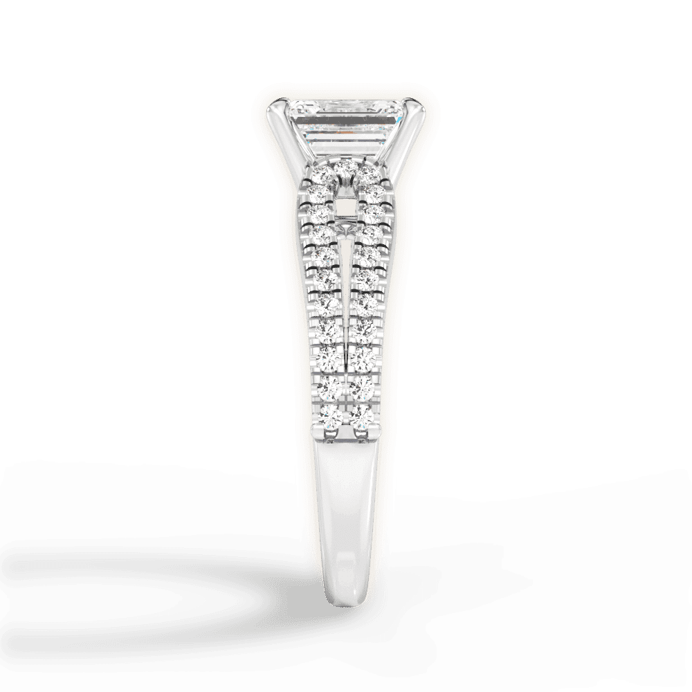 14kt White Gold/18kt White Gold/Platinum/emerald/perspective