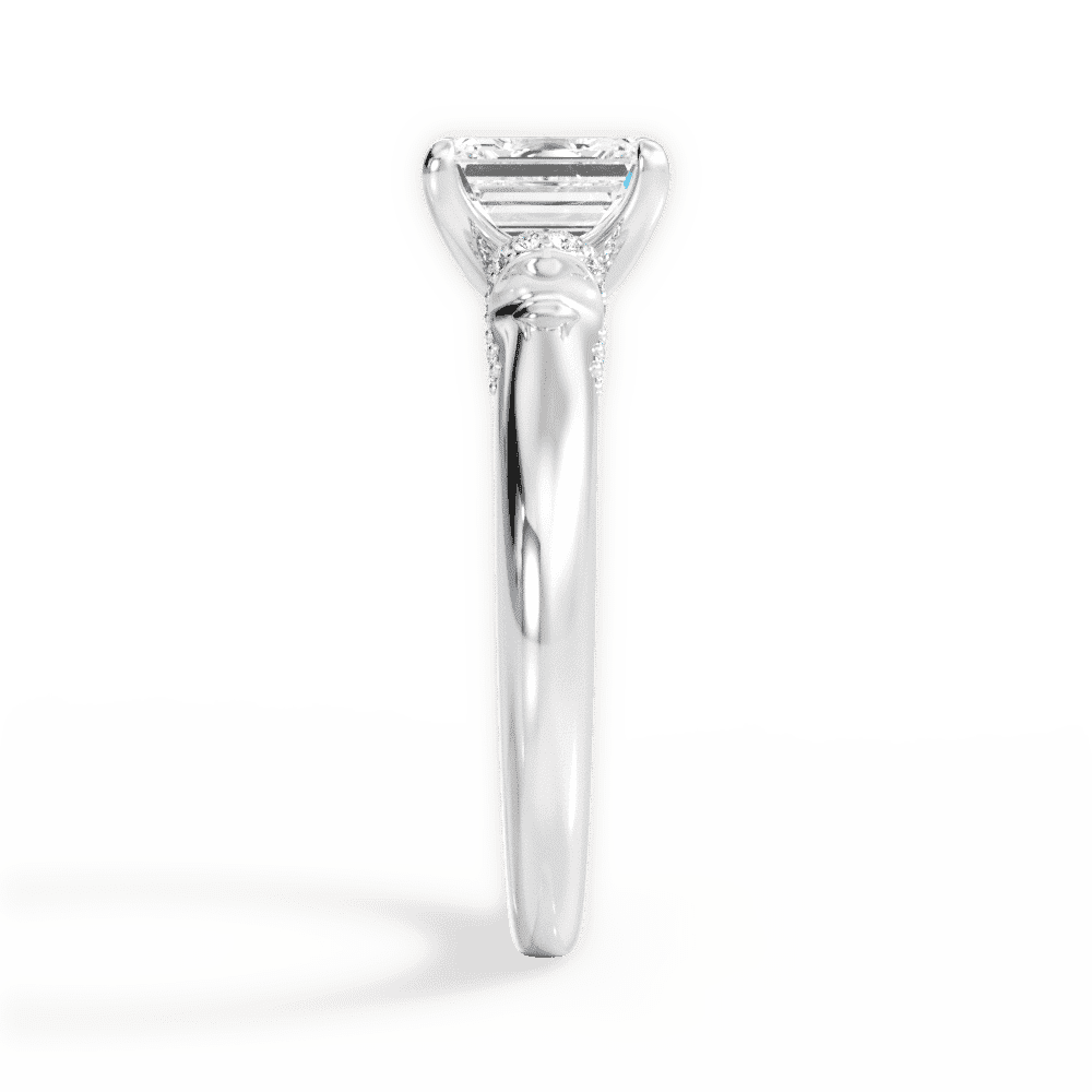 14kt White Gold/18kt White Gold/Platinum/emerald/perspective