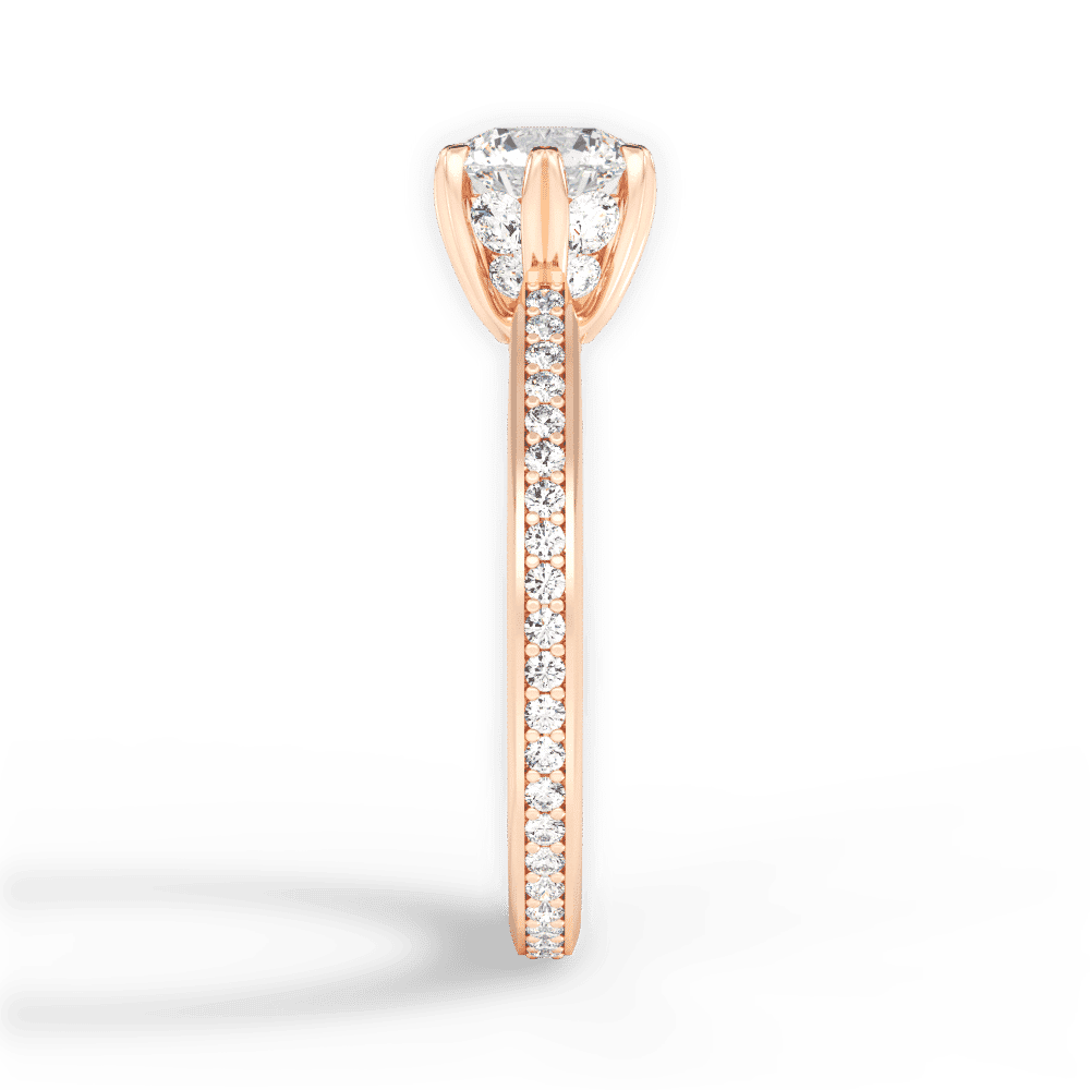 14kt Rose Gold/18kt Rose Gold/round/perspective