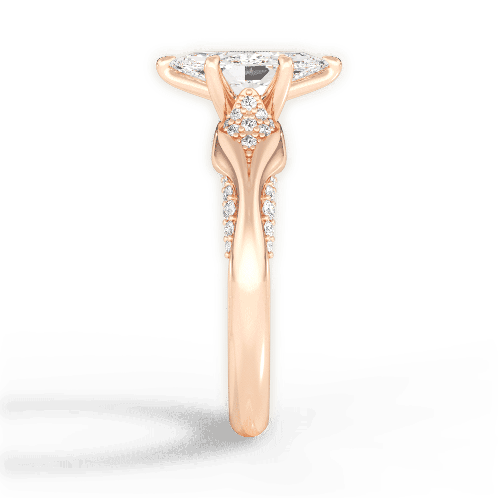 14kt Rose Gold/18kt Rose Gold/marquise/perspective