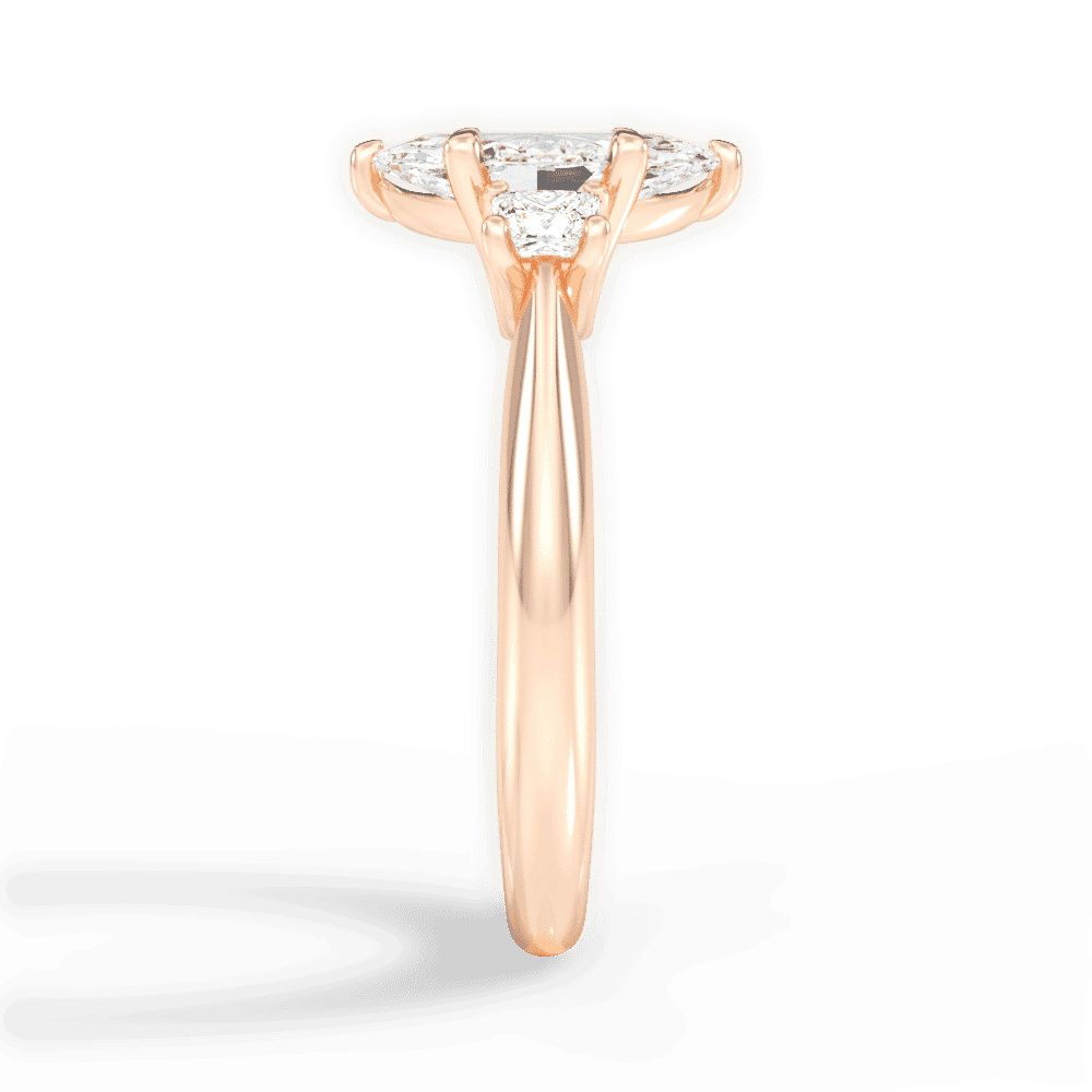 14kt Rose Gold/18kt Rose Gold/marquise/perspective