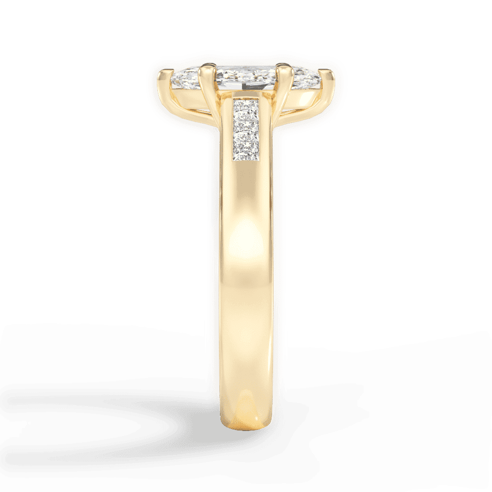 14kt Yellow Gold/18kt Yellow Gold/marquise/perspective