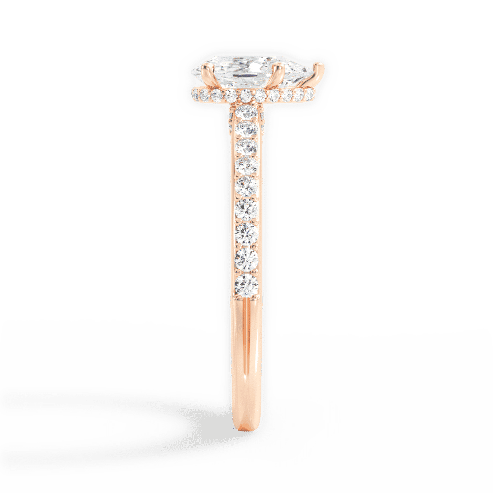 14kt Rose Gold/18kt Rose Gold/pear/perspective