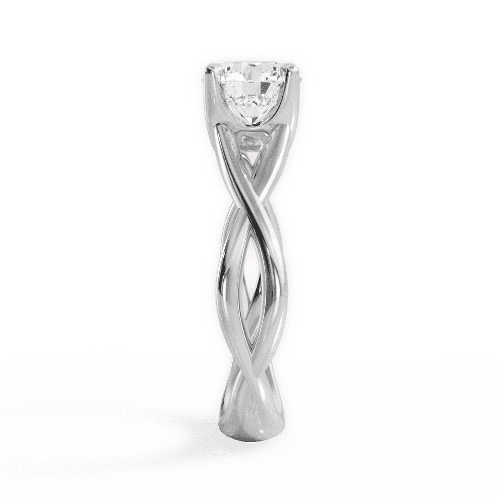 14kt White Gold/18kt White Gold/Platinum/round/perspective