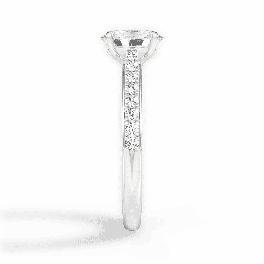 14kt White Gold/18kt White Gold/Platinum/oval/perspective
