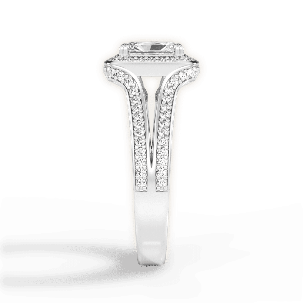 14kt White Gold/18kt White Gold/Platinum/radiant/perspective