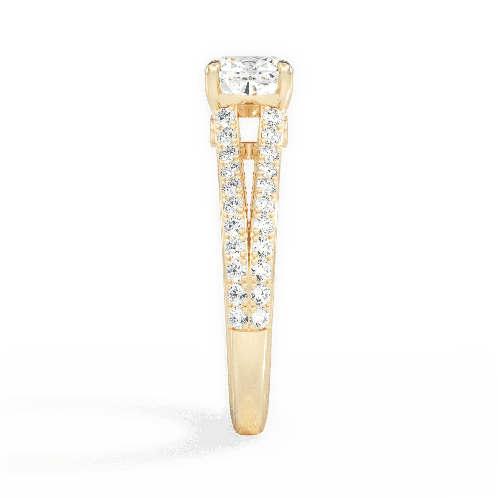 14kt Yellow Gold/18kt Yellow Gold/cushion/perspective