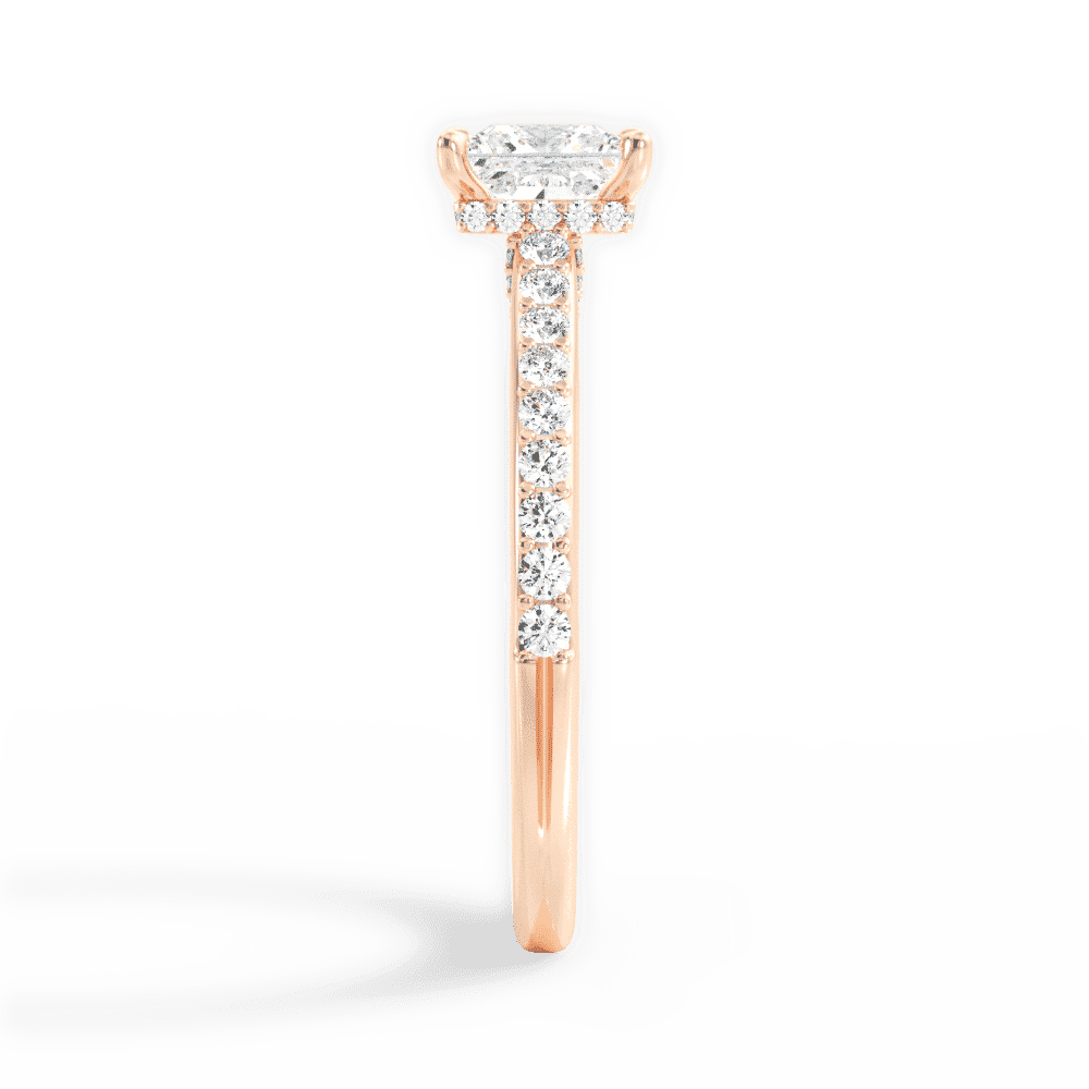 14kt Rose Gold/18kt Rose Gold/princess/perspective