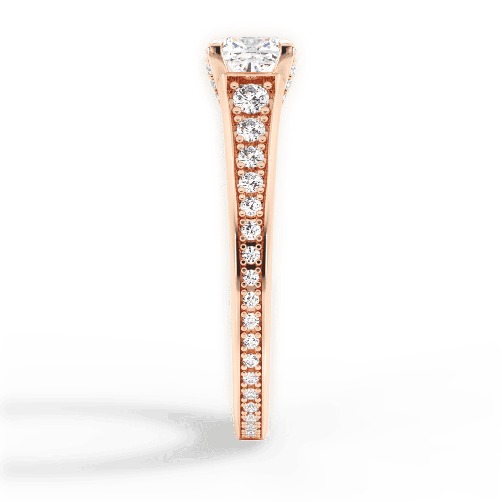 14kt Rose Gold/18kt Rose Gold/cushion/perspective