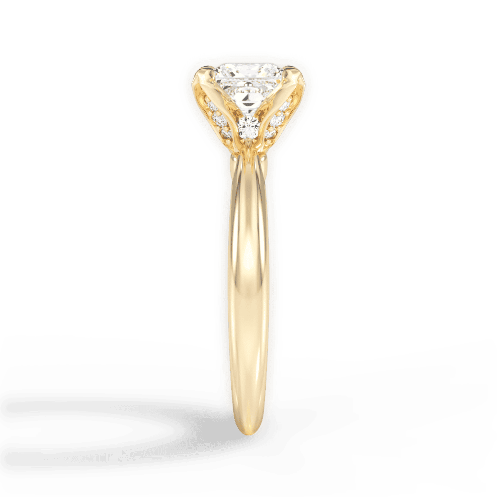 14kt Yellow Gold/18kt Yellow Gold/princess/perspective