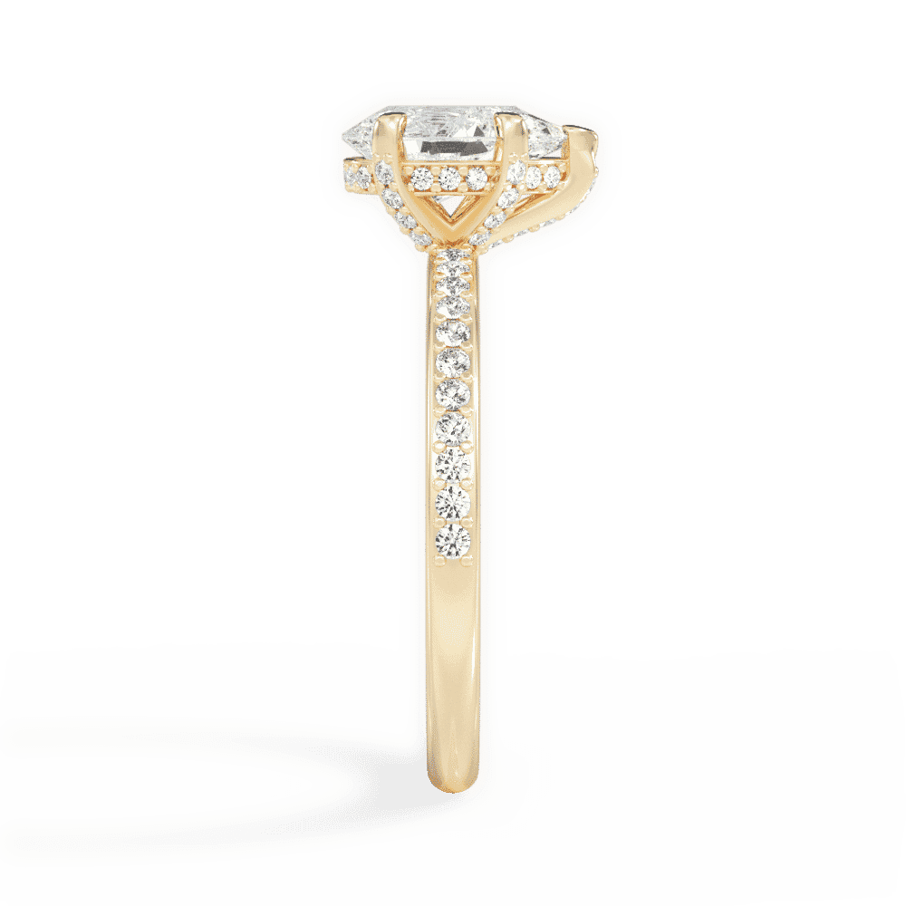 14kt Yellow Gold/18kt Yellow Gold/pear/perspective