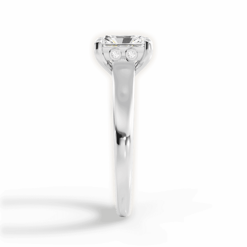 14kt White Gold/18kt White Gold/Platinum/radiant/perspective