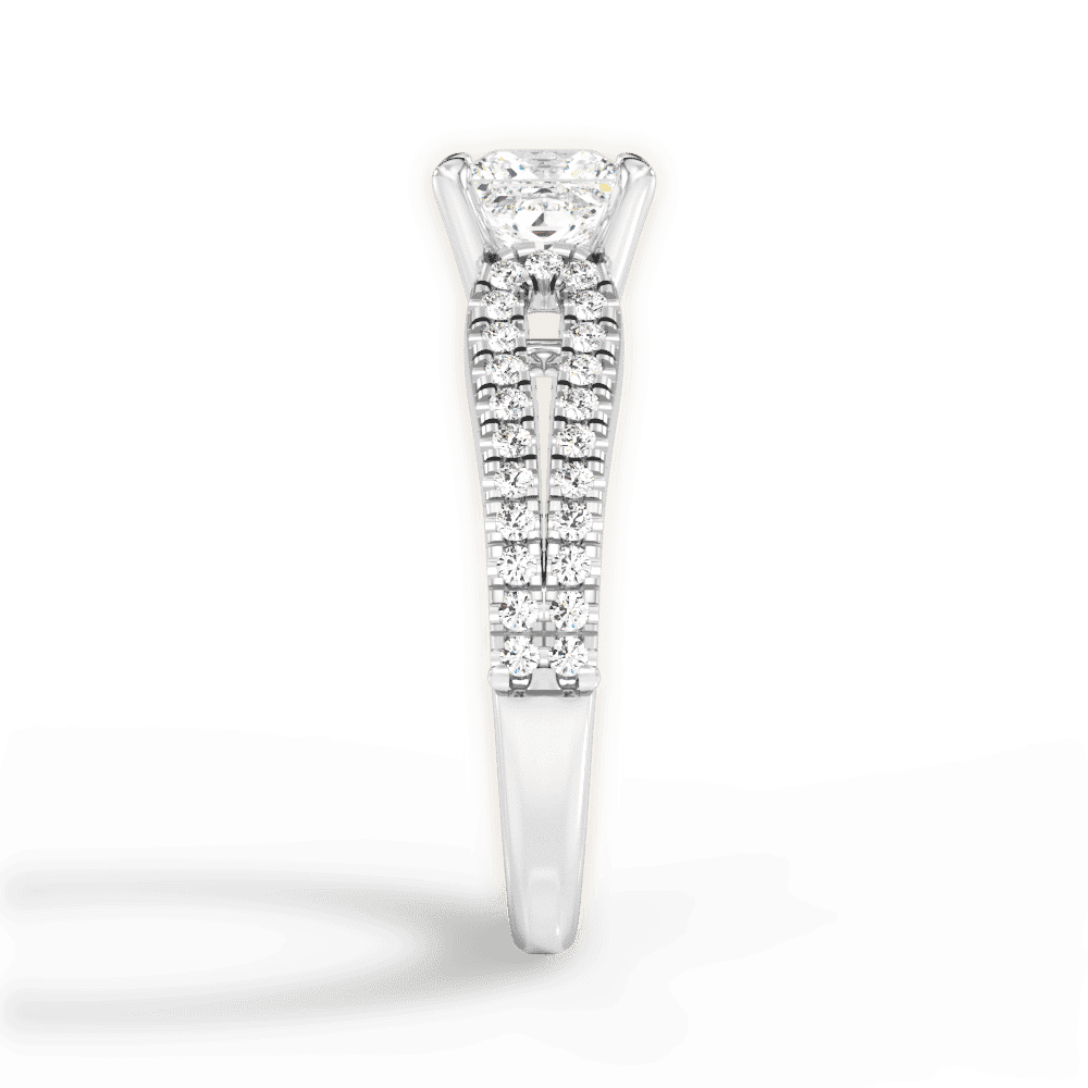 14kt White Gold/18kt White Gold/Platinum/princess/perspective